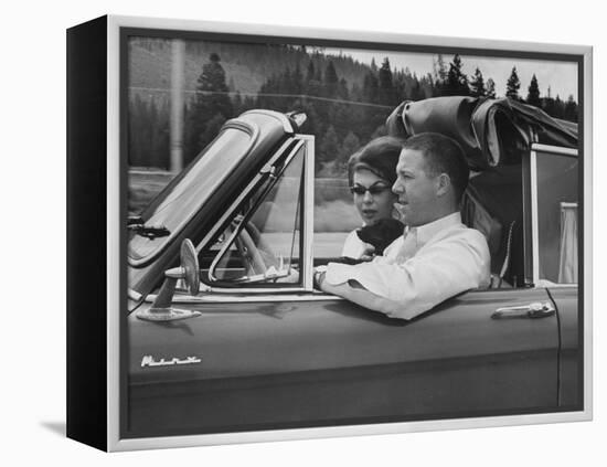 Salesman Blaine Madsen and Wife, New Immigrants to California from New York-Allan Grant-Framed Premier Image Canvas