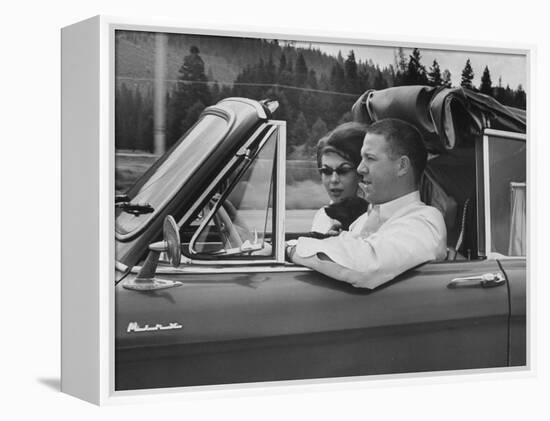 Salesman Blaine Madsen and Wife, New Immigrants to California from New York-Allan Grant-Framed Premier Image Canvas