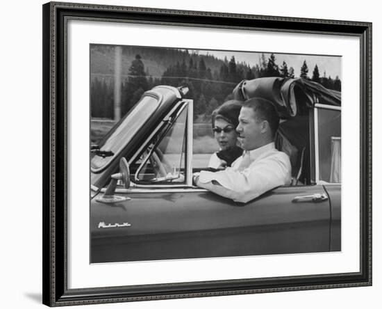 Salesman Blaine Madsen and Wife, New Immigrants to California from New York-Allan Grant-Framed Photographic Print