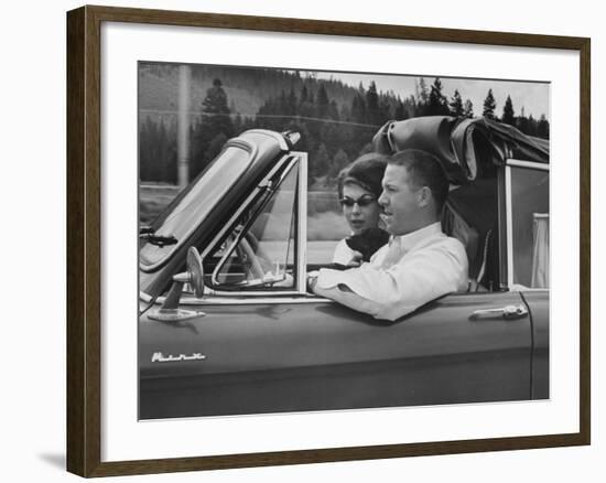 Salesman Blaine Madsen and Wife, New Immigrants to California from New York-Allan Grant-Framed Photographic Print