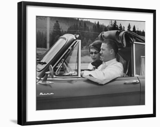 Salesman Blaine Madsen and Wife, New Immigrants to California from New York-Allan Grant-Framed Photographic Print