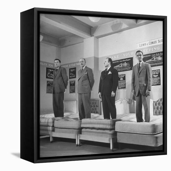 Salesmen Showing How Not to Test a Bed-null-Framed Premier Image Canvas