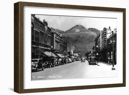 Salida, Colorado - F Street View-Lantern Press-Framed Art Print