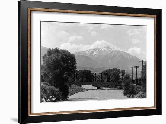 Salida, Colorado - View of Mt Princeton-Lantern Press-Framed Art Print