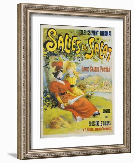 Salies Du Salat Resort Advertisement Poster-null-Framed Giclee Print