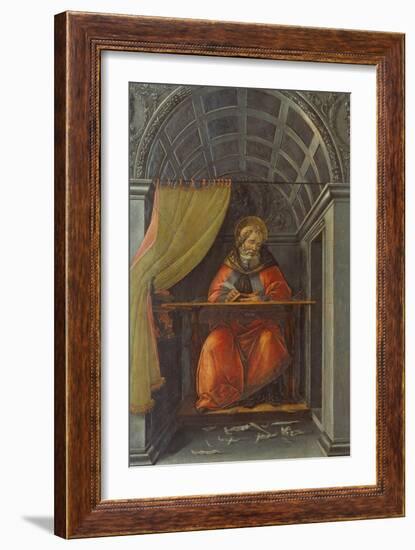 Salint Augustine in His Cell-Sandro Botticelli-Framed Giclee Print