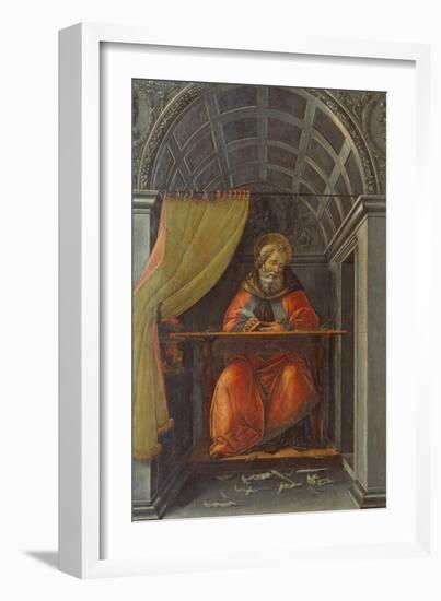 Salint Augustine in His Cell-Sandro Botticelli-Framed Giclee Print