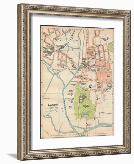 'Salisbury', c20th Century-John Bartholomew-Framed Giclee Print