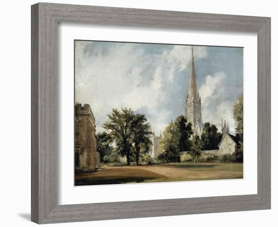 Salisbury Cathedral and the Close, Wiltshire-John Constable-Framed Giclee Print