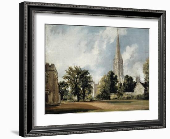 Salisbury Cathedral and the Close, Wiltshire-John Constable-Framed Giclee Print