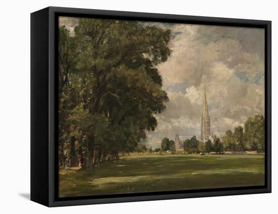 Salisbury Cathedral from Lower Marsh, by John Constable, 1820, English painting,-John Constable-Framed Stretched Canvas