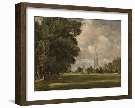 Salisbury Cathedral from Lower Marsh, by John Constable, 1820, English painting,-John Constable-Framed Art Print