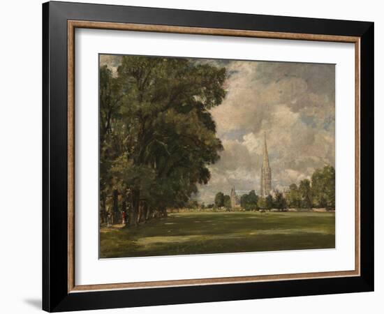 Salisbury Cathedral from Lower Marsh, by John Constable, 1820, English painting,-John Constable-Framed Art Print
