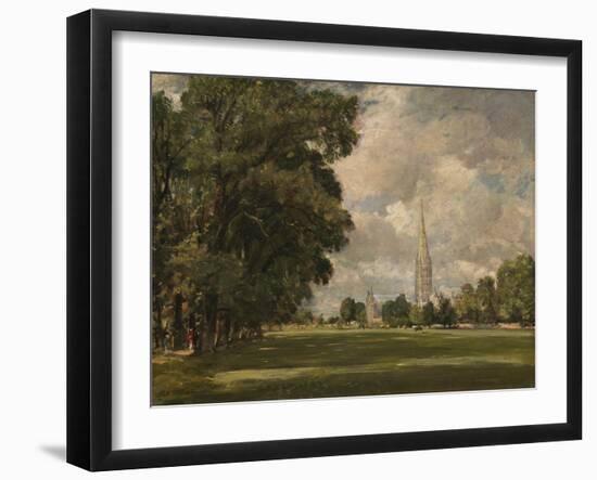 Salisbury Cathedral from Lower Marsh, by John Constable, 1820, English painting,-John Constable-Framed Art Print