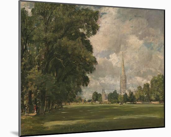 Salisbury Cathedral from Lower Marsh Close, 1820-John Constable-Mounted Premium Giclee Print