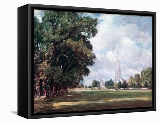 Salisbury Cathedral from Lower Marsh Close, 1820-John Constable-Framed Premier Image Canvas