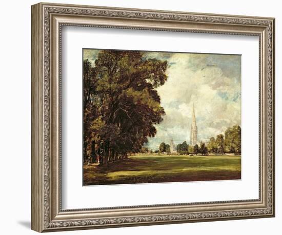 Salisbury Cathedral from Lower Marsh Close, 1820-John Constable-Framed Giclee Print