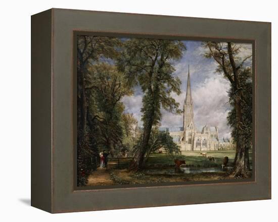 Salisbury Cathedral from the Bishop's Garden, 1826-John Constable-Framed Premier Image Canvas