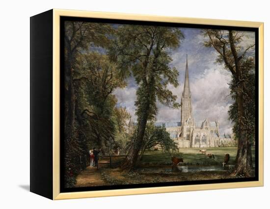 Salisbury Cathedral from the Bishop's Garden, 1826-John Constable-Framed Premier Image Canvas