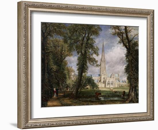 Salisbury Cathedral from the Bishop's Garden, 1826-John Constable-Framed Giclee Print