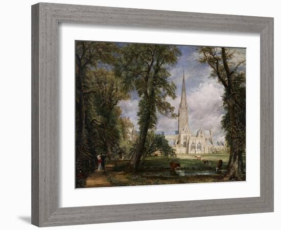 Salisbury Cathedral from the Bishop's Garden, 1826-John Constable-Framed Giclee Print