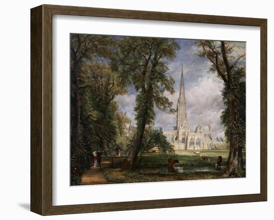 Salisbury Cathedral from the Bishop's Garden, 1826-John Constable-Framed Giclee Print