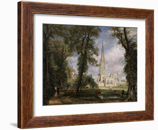 Salisbury Cathedral from the Bishop's Garden, 1826-John Constable-Framed Giclee Print