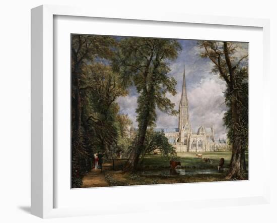 Salisbury Cathedral from the Bishop's Garden, 1826-John Constable-Framed Giclee Print