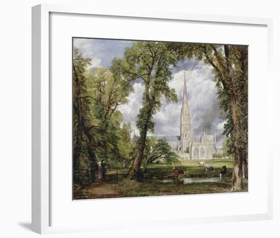 Salisbury Cathedral from the Bishop's Ground, 1823-John Constable-Framed Premium Giclee Print