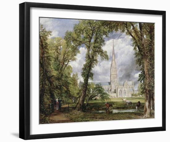 Salisbury Cathedral from the Bishop's Ground, 1823-John Constable-Framed Premium Giclee Print