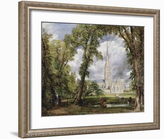 Salisbury Cathedral from the Bishop's Ground, 1823-John Constable-Framed Premium Giclee Print