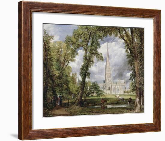 Salisbury Cathedral from the Bishop's Ground, 1823-John Constable-Framed Premium Giclee Print