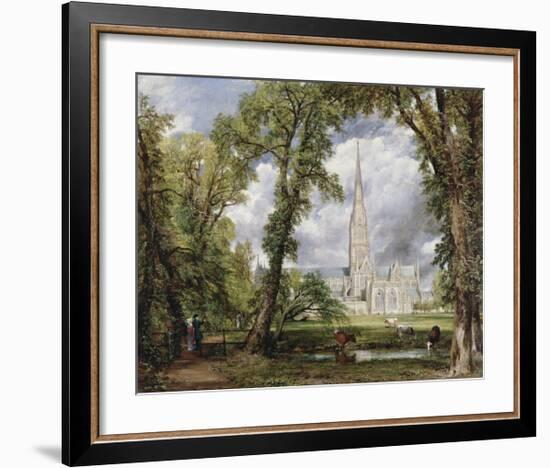Salisbury Cathedral from the Bishop's Ground, 1823-John Constable-Framed Premium Giclee Print