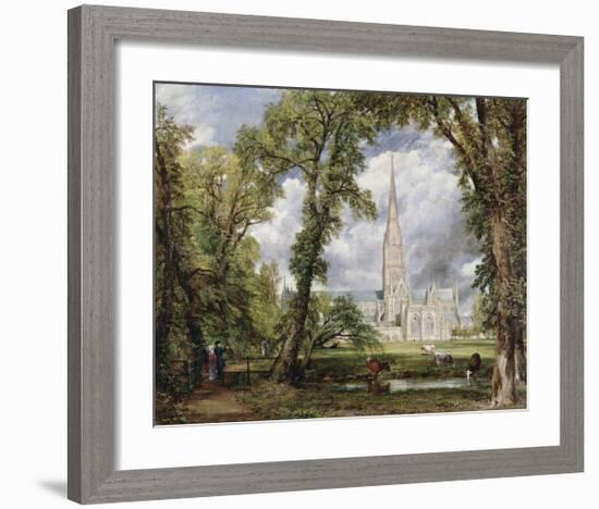 Salisbury Cathedral from the Bishop's Ground, 1823-John Constable-Framed Premium Giclee Print