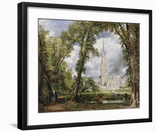 Salisbury Cathedral from the Bishop's Ground, 1823-John Constable-Framed Premium Giclee Print