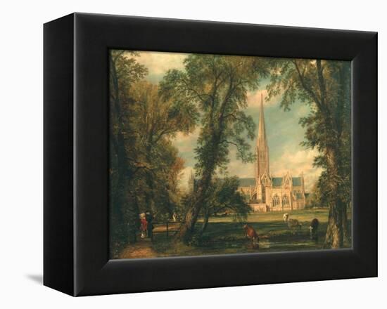 Salisbury Cathedral from the Bishop's Grounds, 1823-26-John Constable-Framed Premier Image Canvas