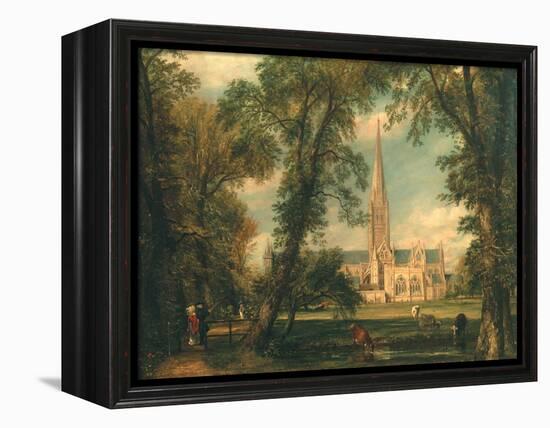 Salisbury Cathedral from the Bishop's Grounds, 1823-26-John Constable-Framed Premier Image Canvas