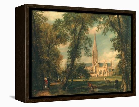 Salisbury Cathedral from the Bishop's Grounds, 1823-26-John Constable-Framed Premier Image Canvas