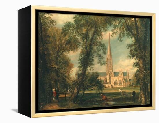 Salisbury Cathedral from the Bishop's Grounds, 1823-26-John Constable-Framed Premier Image Canvas