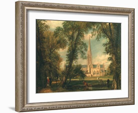 Salisbury Cathedral from the Bishop's Grounds, 1823-26-John Constable-Framed Giclee Print