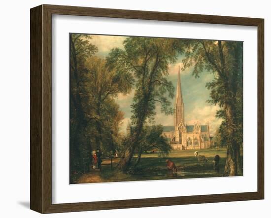 Salisbury Cathedral from the Bishop's Grounds, 1823-26-John Constable-Framed Giclee Print