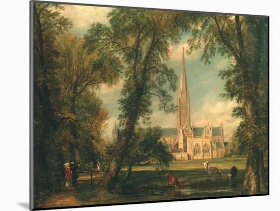 Salisbury Cathedral from the Bishop's Grounds, 1823-26-John Constable-Mounted Giclee Print
