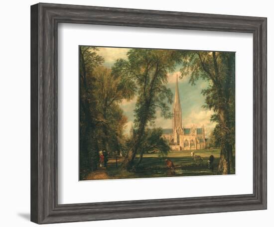 Salisbury Cathedral from the Bishop's Grounds, 1823-26-John Constable-Framed Giclee Print
