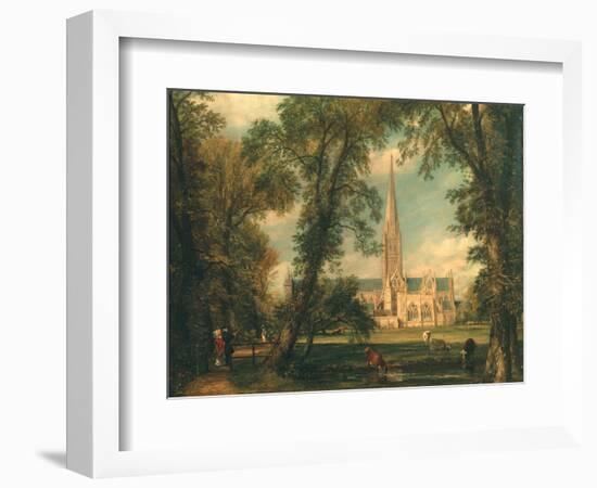 Salisbury Cathedral from the Bishop's Grounds, 1823-26-John Constable-Framed Giclee Print