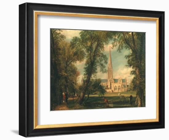 Salisbury Cathedral from the Bishop's Grounds, 1823-26-John Constable-Framed Giclee Print