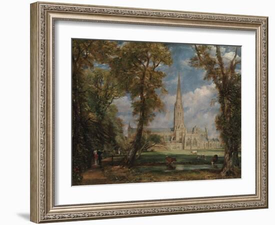 Salisbury Cathedral from the Bishop's Grounds, 1825-John Constable-Framed Giclee Print