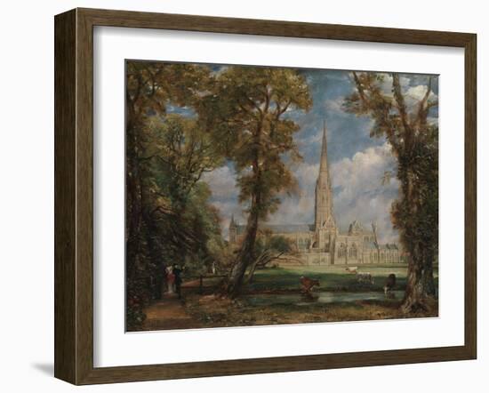 Salisbury Cathedral from the Bishop's Grounds, 1825-John Constable-Framed Giclee Print