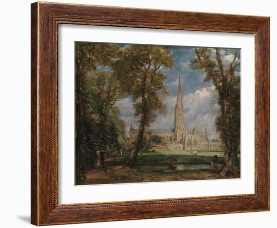 Salisbury Cathedral from the Bishop's Grounds, 1825-John Constable-Framed Giclee Print