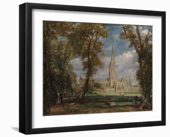 Salisbury Cathedral from the Bishop's Grounds, 1825-John Constable-Framed Giclee Print