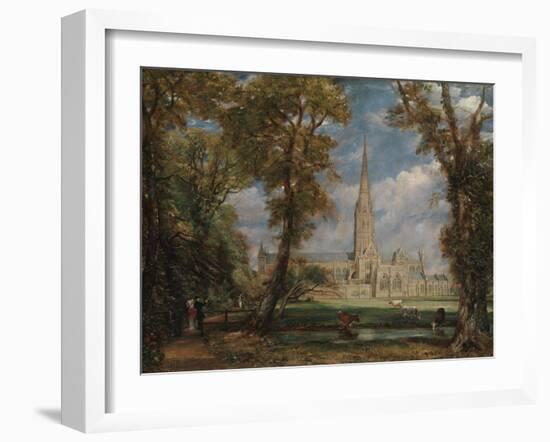 Salisbury Cathedral from the Bishop's Grounds, 1825-John Constable-Framed Giclee Print